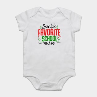 santas favorite school nurse Baby Bodysuit